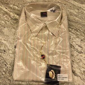 T Harris London stipe Long Sleeve dress shirt NWT